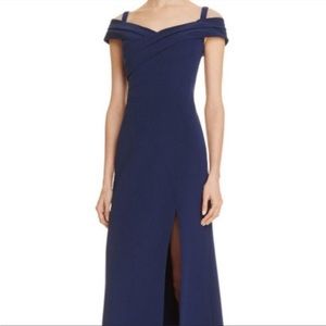 Off shoulder evening gown